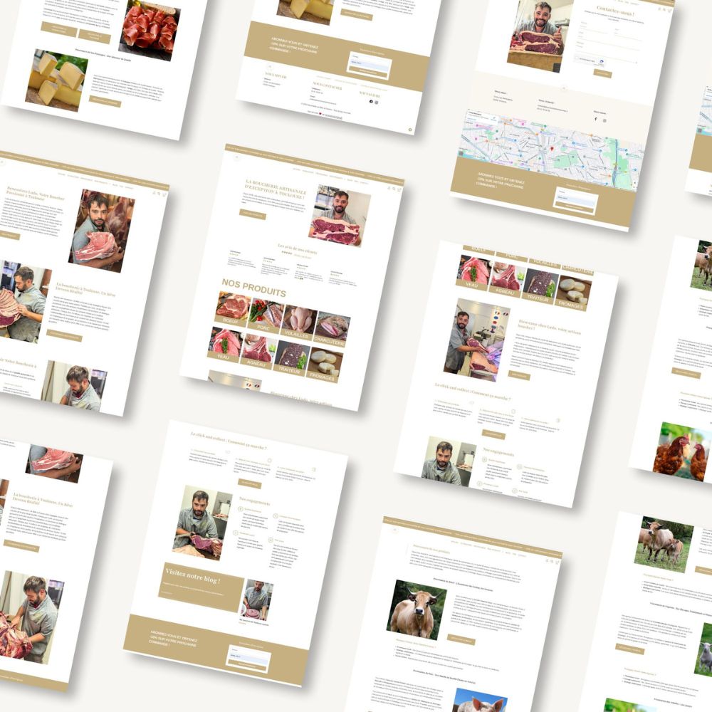 projet site e-commerce boucherie la bête à cornes